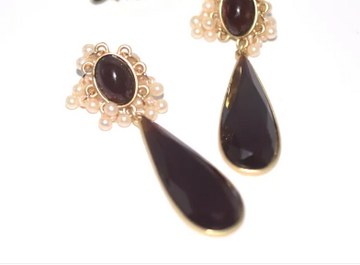 Malta  Crystal With Pearl Earrings